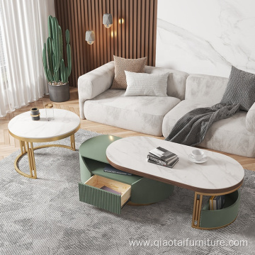 Living Room Furniture Modern Rock plate Coffee Table